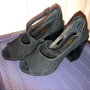 Peep Toe w/ Block Heels